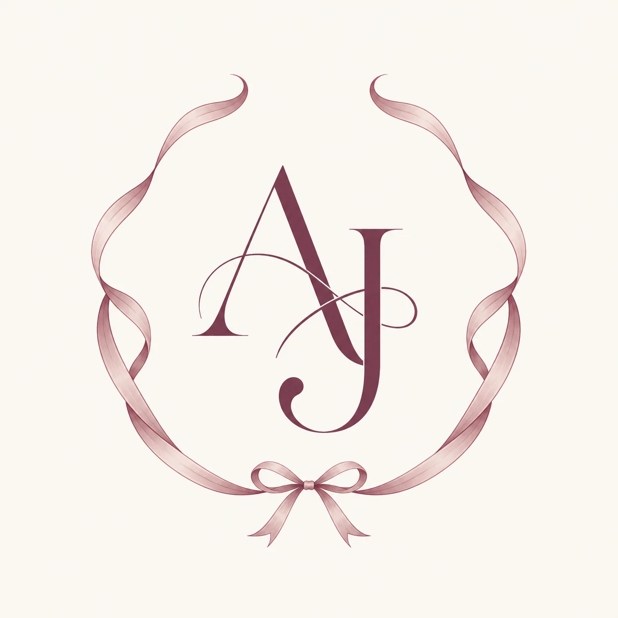 Ribbon Vows — the crest concept for Alex & Jamie